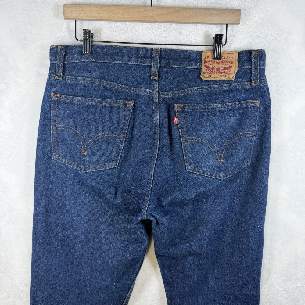 Vintage Levi's 501 Series Men Blue Medium Wash Denim Straight Regular Fit 34x30
